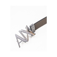 Armani Exchange Men's Black Leather Belt - 100 cm thumbnail