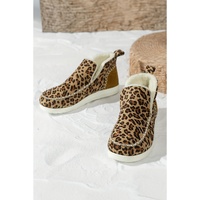 Brown Leopard Print Ankle Patched Flat Winter Fur Boots - 40 EU thumbnail