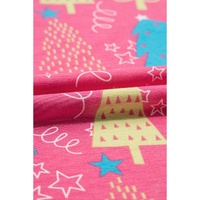 Rose Christmas Tree Print V Neck Tee and Pants Lounge Set - S thumbnail
