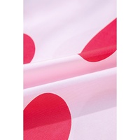 Pink Classic Heart Valentines Short Sleeve Pants Pajamas Set - L thumbnail