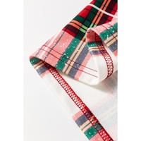Red Christmas Plaid Allover Top and Pants Lounge Set - 2XL thumbnail