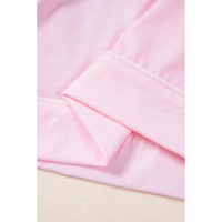 Pink Stars Short Sleeve Shirt and Shorts Bamboo Pajama Set - XL thumbnail
