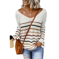 Multicolor Striped Knit Sweater - XL thumbnail