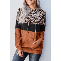 Azura Exchange Leopard Tie Dye Colorblock Hoodie - L thumbnail