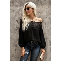 Azura Exchange Lace Off The Shoulder Top - M thumbnail