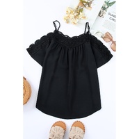 Azura Exchange Off-shoulder Crochet Neckline Top - L thumbnail