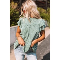 Azura Exchange Ruffled Cheetah Print Top - S thumbnail