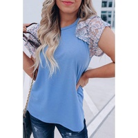 Azura Exchange Tiered Lace Sleeve Knit Top - S thumbnail