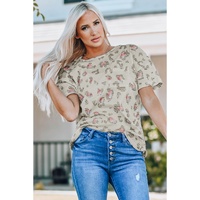 Azura Exchange Waffle Knit Short Sleeve Top - M thumbnail