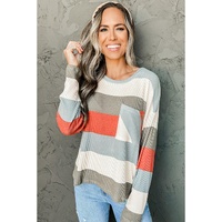 Azura Exchange Ribbed Knit Top with Pocket - XL thumbnail