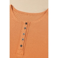 Azura Exchange Waffle Knit Henley Top - 2XL thumbnail