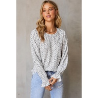 Azura Exchange Floral Printed Crinkled Ruffled Bubble Sleeve Blouse - XL thumbnail