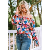 Azura Exchange Floral Print Off Shoulder Blouse - L thumbnail