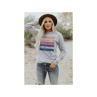 Azura Exchange Positive Words Print Long Sleeve Top - S thumbnail