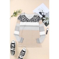 Azura Exchange Leopard Print V-Neck Top - S thumbnail