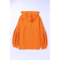 Azura Exchange V Neck Drop Shoulder Waffle Knit Top - M thumbnail