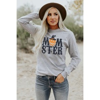 Azura Exchange Pumpkin Graphic Print Crew Neck Top - S thumbnail