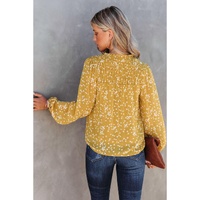 Azura Exchange Printed Crinkled Blouse - S thumbnail