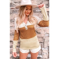 Azura Exchange Color Block Henley Top - XL thumbnail