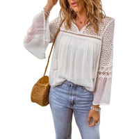 Azura Exchange Hollow Out Swiss Dot Blouse - S thumbnail