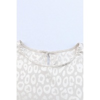 Azura Exchange Balloon Sleeve Color Block Blouse - L thumbnail
