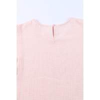 Azura Exchange Tiered Ruffled Short Sleeve Blouse - XL thumbnail