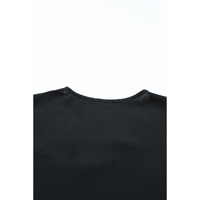 Azura Exchange V-Neck Short Sleeve Blouse with Lace Trim - L thumbnail