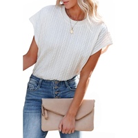 Azura Exchange Textured Knit Short Sleeve Top - XL thumbnail