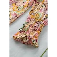 Azura Exchange Floral Print Puff Sleeve Blouse - L thumbnail