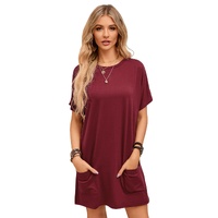 Azura Exchange Short Sleeve Tunic Top with Side Pockets - S thumbnail