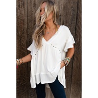 Azura Exchange Knit V Neck Studded Blouse - XL thumbnail