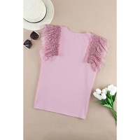 Azura Exchange Ruffle Mesh Sleeves Top - S thumbnail