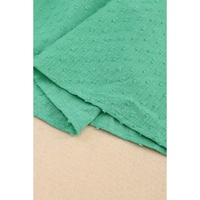 Azura Exchange Eyelet V Neckline Ruffle Swiss Dot Top - M thumbnail