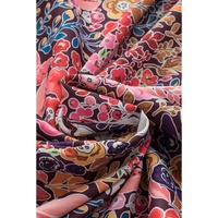Azura Exchange Floral Print Shirred Sleeve Tunic Blouse - L thumbnail