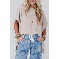 Azura Exchange Ribbed Knit Batwing Sleeve Tunic - M thumbnail