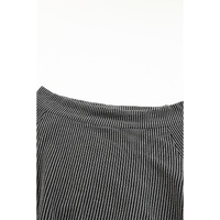 Gray Ribbed Knit Off-Shoulder Balloon Sleeve Top - M thumbnail