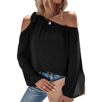 Azura Exchange Asymmetric Off Shoulder Blouse - L thumbnail
