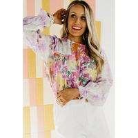 Azura Exchange Patchwork Lace Trim Blouse - XL thumbnail
