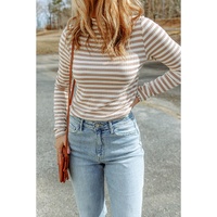 Azura Exchange Striped Print Knit Long Sleeve Tee - XL thumbnail