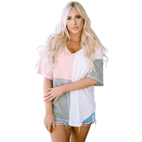 Azura Exchange Colorblock Long Sleeve Oversized Top - S thumbnail