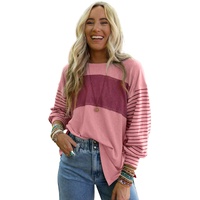 Azura Exchange Bishop Sleeve Colorblock Striped Top - M thumbnail