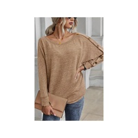Azura Exchange Button Decor Dolman Sleeve Top - XL thumbnail