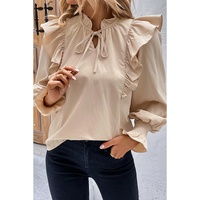 Azura Exchange Ruffled Bubble Sleeve Blouse - L thumbnail