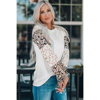 Azura Exchange Leopard Print Bubble Sleeve Top - S thumbnail