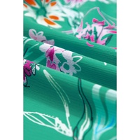 Bright Green Floral Print Buttoned Neckline Tank Top - XL thumbnail