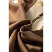Simply Taupe Half Zipper Collared Colorblock Short Sleeve Top - L thumbnail