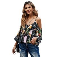 Azura Exchange Cold Shoulder Blouse - 2XL thumbnail
