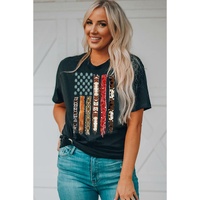 Azura Exchange American Flag Print Short Sleeve Graphic Tee - L thumbnail
