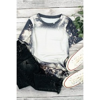 Azura Exchange Tie Dye Bleached Round Neck Short Sleeve T-shirt - L thumbnail