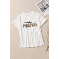 Azura Exchange Pumpkin Leopard Graphic Casual Tee - 2XL thumbnail